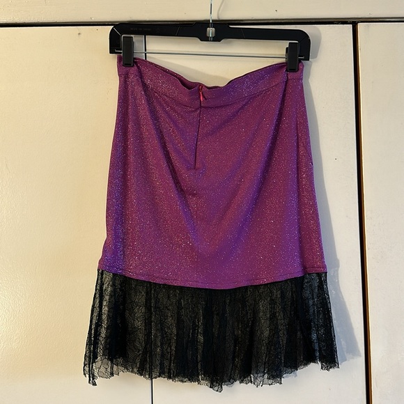 Handmade Purple Knit Mini Skirt - Picture 2 of 2